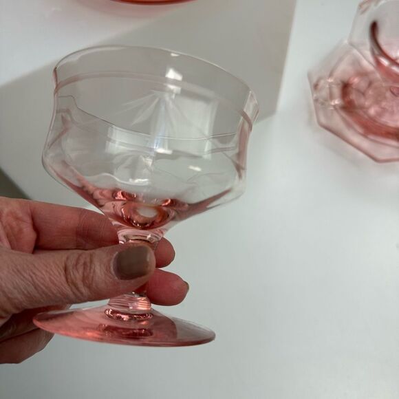 Various Vintage Pink Depression Glass Collection Plates, Dish, Serving Items - Picture 11 of 15